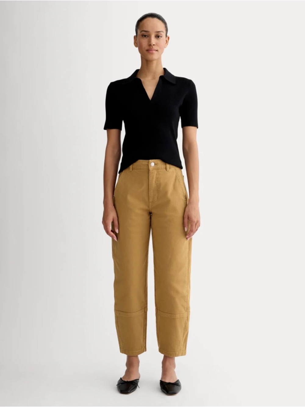 Everlane Utility Barrel Pant Camel Brown 2